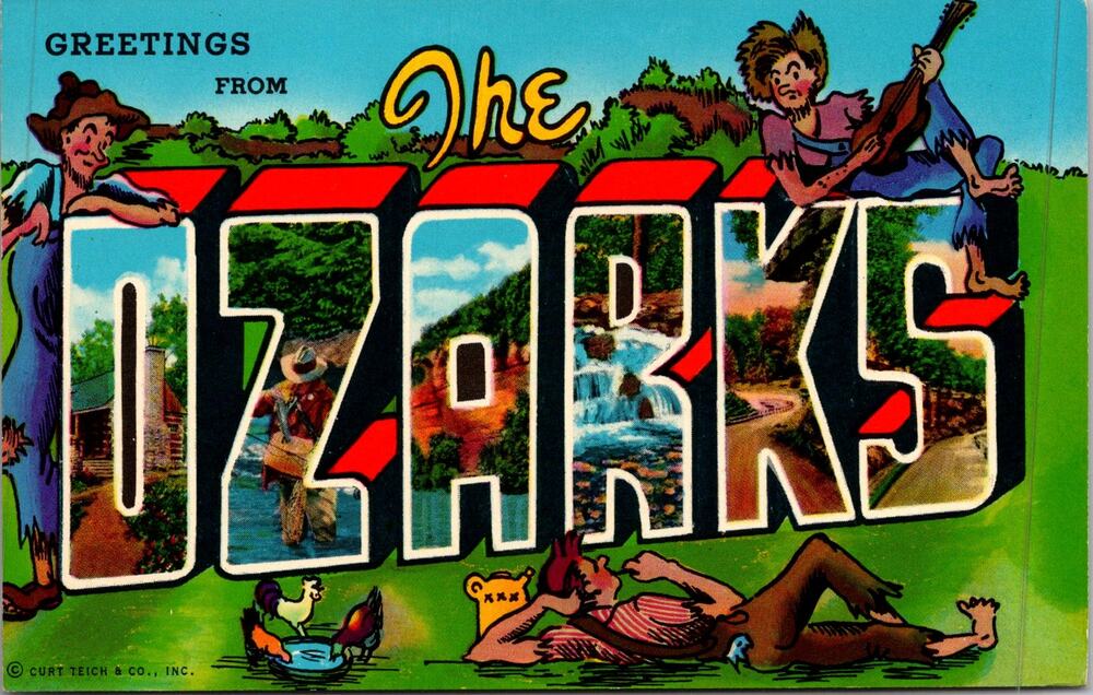 Greetings From The Ozarks Missouri & Arkansas Vintage Postcard SP17-27